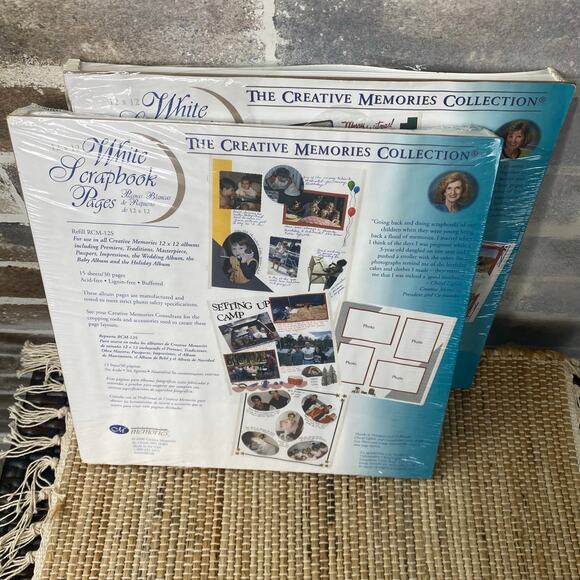 NEW Two Packages Creative Memory Scrapbook Pages total of 30 sheets 12" x 12" - Picture 2 of 7